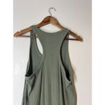 Aerie  Green Ribbed Maxi Dress Womens Sz M Racer Back Casual Minimalist Photo 4