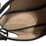 Cole Haan Suede Black Tie-Back Peep-Toe Stiletto Shoes High Heels Size 8.5 Party Photo 5