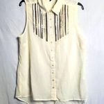 Ali & Kris  plus size sz 1X cream with sequins sleeveless dress tank top Photo 0