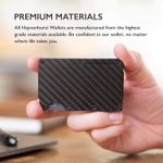 Slim Wallet For Men - Front Pocket RFID Blocking Minimalist Wallet For Men - Metal Wallet With Money Clip For Men (Carbon Fiber) Photo 3