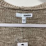 Sonoma Women's Sweater Goods for life Size L Brown Hoodie Open Cardigan Photo 6