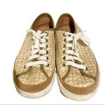 Coach  Edith‎ Women's 7.5 Tan Brown Signature Print Sneaker A1244 Photo 2