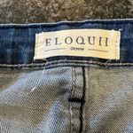 Eloquii  Two Tone Raw Step Up Hem Jeans Photo 6