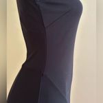 Loft  Black Asymmetrical Hemline  Sleeveless Body Con Boat Neck Cut Dress SZ 6P Photo 5