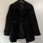 JACK Felted Pea Coat Black Photo 1