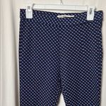 Tory Burch Sport Navy and White Patterned Flare Pants Size Small Petite Blue Photo 1