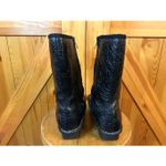 Alegria Black Embossed Rose Vale Boots Size EU 38 US 7.5-8 Shearling Leather Photo 3