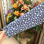 Uniqlo Cotton Silk Long-Sleeve Tunic in Blue Floral Photo 6