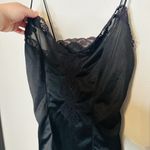 Vintage Fortune Black Lace Middle Camisole Lingerie 70s Style Top Size Small Photo 1
