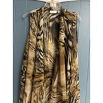 Chico's Leopard Print Sleeveless Casual Draped Open Front Cardigan Size M (1) 8 Photo 3