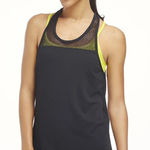 Fabletics Sol Tank Top Black XXL Mesh Moisture Wicking Four Way Stretch Photo 0