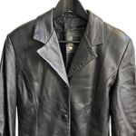 Leather Factory Firenze Italy Womens Black Leather Blazer Jacket Coat Sz 38 US 4 Photo 1
