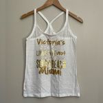 Victoria's Secret  White and Gold Women's Tank Top Super Model Essentials Y2K  XS Photo 1
