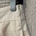 J.Crew Cream with Navy embroidery linen high waisted shorts size 2 Photo 8