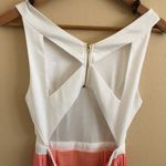 SheIn White & Coral Pleated Maxi Dress NWOT Photo 4