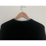 Trina Turk 4 Pocket Crochet Trim Black Wool Cardigan Sweater Gold Buttons Preppy Photo 5