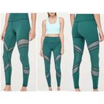 Lululemon Seek The Heat Tight Legging Mesh 30" Size 4 Green Jasper Photo 1