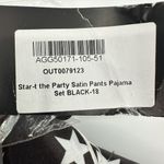 Nasty Gal | NWT | US 14 | Star-t the Party Black Satin Pyjama Pajama PJ Set Photo 6