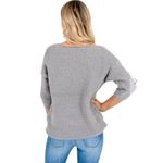 Lumière Lumiere textured gray knit sweater size large Photo 4