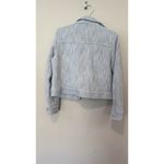 ZARA Blue and White Tweed Cropped Long Sleeve Shacket Size Small 1752 Photo 6