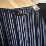 Long ribbed texture navy vest/ sleeveless drape Blue Size M Photo 4