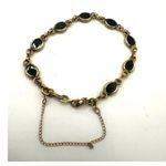 12k gold filled black onyx link bracelet Photo 8