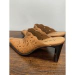 MIA Women’s Vicki Laser Cut Leaf Pattern Slip-On Leather Mules Tan Size 9.5M Photo 6