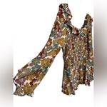 Hayden  Ruffled Shoulder Smocked Romantic Floral Top Photo 2