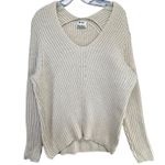 Acne Studios Deborah Wool Sweater Womens XS Beige Tan Ribbed Oversized Slouchy Photo 1