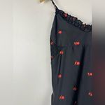 Free People On My Own Floral Satin Smocked Midi Dress Women’s Sz M Black Size M Photo 5