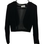 Vintage Black Velvet Karen Lucas for Niki Long Sleeve Cropped Shrug Jacket M Size M Photo 6