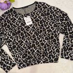 ZARA NWT Leopard Print Long Sleeve Knit Top Photo 11