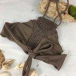 Cape Juby Cape And Juby Brown Bikini Boho Top Size Small Photo 2