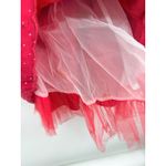 Jessica McClintock Gunne Sax Dress XS Red Strapless Prom Tulle Bow Vintage READ Photo 4