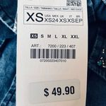 ZARA Puffy Sleeve Denim Button Down Tunic Dress Blue Size XSmall Photo 7