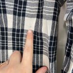 Duluth Trading Co. women’s black cream plaid flannel button down shirt casual S Photo 4