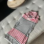 Max Mara  Silk Linen Blend Turtle Neck Striped Blouse Photo 2