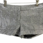 EXPRESS Tweed Shorts Women 6 Silver Metallic Black Pockets Cuffed Lined Party Photo 0