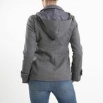 Jack by BB Dakota Snap Front Peacoat Jacket Dark Charcoal Gray Size Medium Photo 6