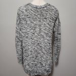 EXPRESS  black marled fringed crewneck sweater size xs Photo 5