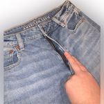 American Eagle  Super High Rise Baggy Wide Leg Blue Jeans 6R Slouchy Relaxed Photo 5