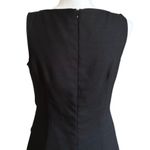 David Meister  Dress Black Sleeveless Bow Waist Sheath Cocktail Dress Size 4 Photo 5