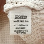 Jessica Simpson  Waffle Knit V Neck Cardigan Sweater Neutral Tan sz Small Photo 4