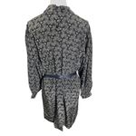 Argenti Vintage Black White Tan Geometric Long Sleeve Shirt Dress 4P Black Photo 1