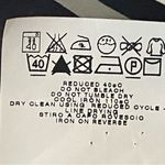 Love moschino  100% Silk dark navy and cream hearts design blouse Size 2 EUC Photo 13