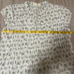 CP Shades  White & Blue Floral 100% Cotton Cap Sleeve Lightweight Tunic Dress Photo 3