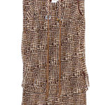 Donna Morgan 100% Silk  Skirt Set Size 14 Brown Vintage Photo 0