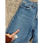 Levi's levi’s premium denim wedgie straight button fly distressed ripped jean womens 25 Photo 11