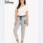 Disney 🤯4/$15 ‎ Mickey Mouse Love Jogger Pants Lounge Sleepwear Drawstring Small Photo 1