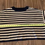 Beach Riot Ava Pullover Stripes Cropped Metallic Gold Acrylic lounge Sweater XL Photo 3